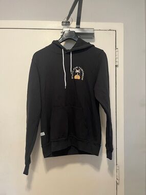 Toms Black Hoodie with Small Sunset Logo - Men's Pullover